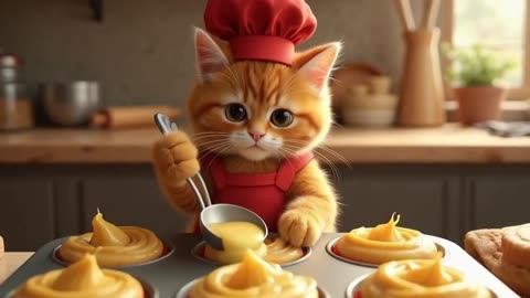 Tiny Chef Cat_s Adorable Cooking Time 🍳