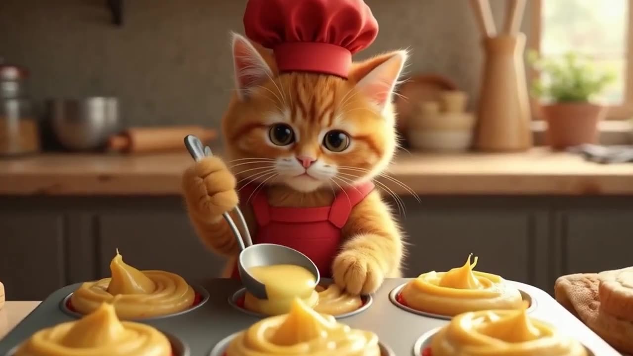 Tiny Chef Cat_s Adorable Cooking Time 🍳