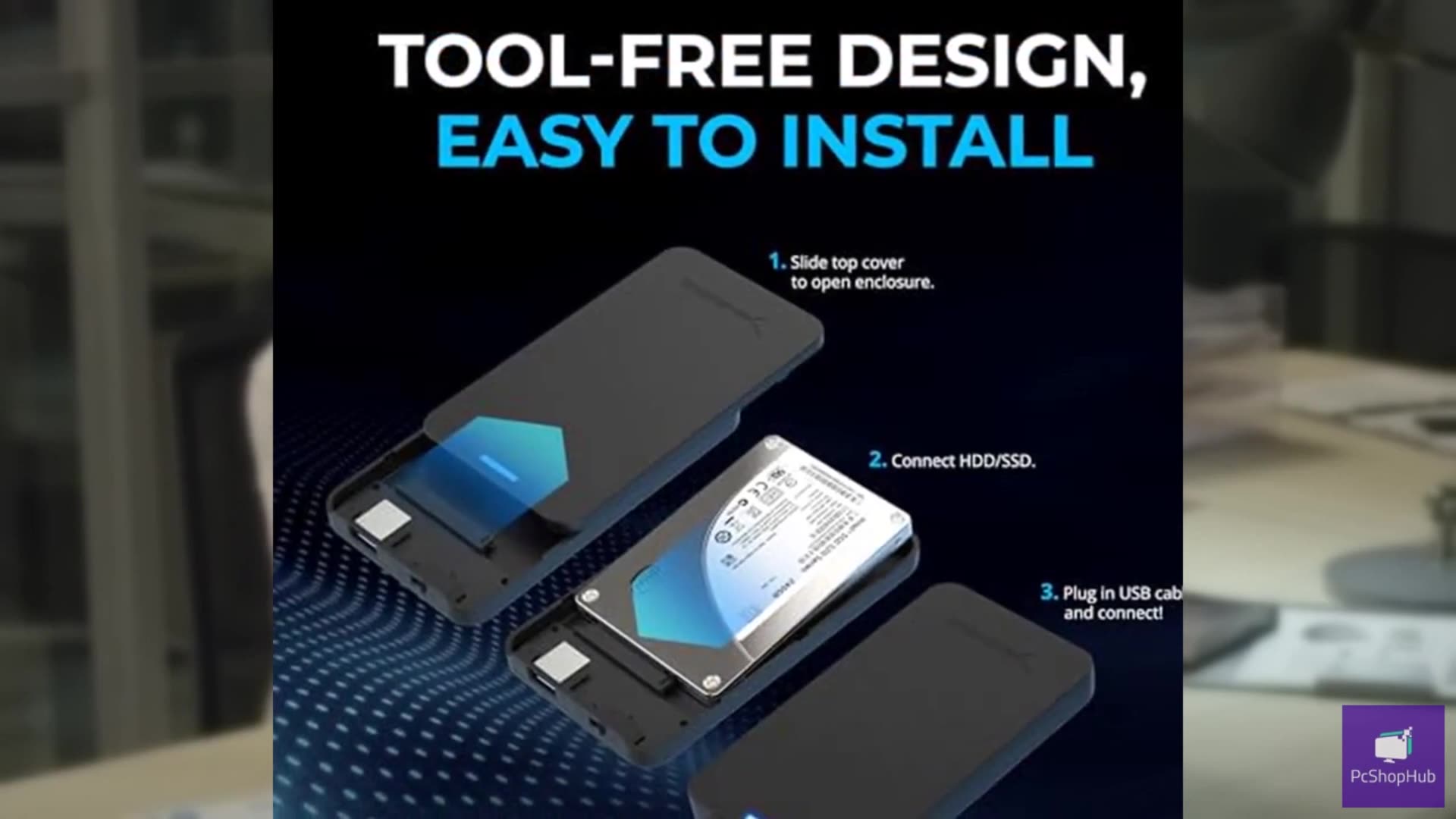 SABRENT 2.5 Inch SATA to USB 3.0 Tool Free External Hard Drive Enclosure [Optimi