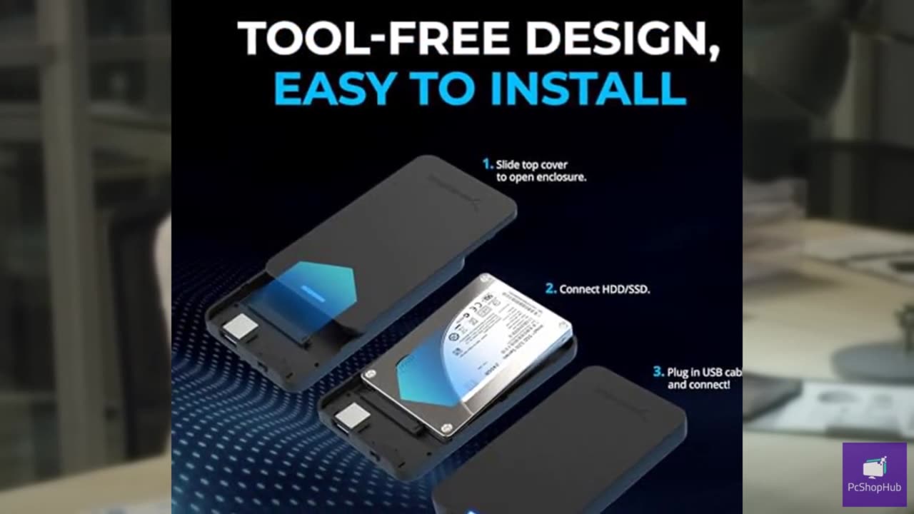 SABRENT 2.5 Inch SATA to USB 3.0 Tool Free External Hard Drive Enclosure [Optimi