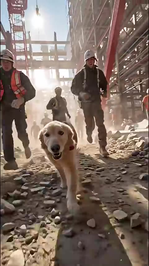 Golden retriever prevents worker from accident, Jesus saves him