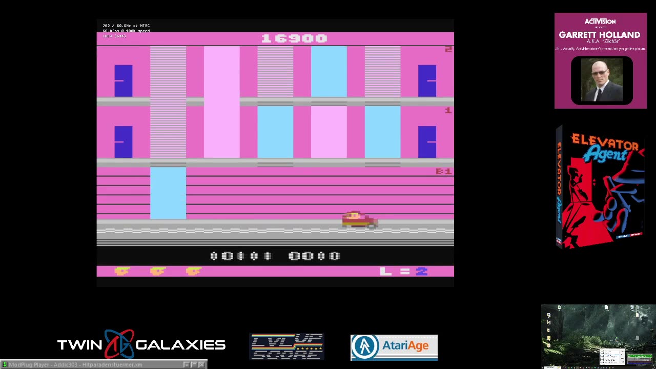 Atari 2600 EMU - Elevator Agent - Game 1P - Standard X/X - 46,250