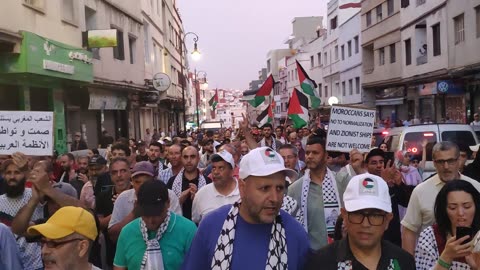 مسيرة شعبية بطنجة دعما لقافلة الصمود لكسر الحصار عن غزة 15 06 2025 تحية لغزة الصمود