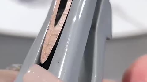 Eyebrow pencil cutting technique. ASMR video