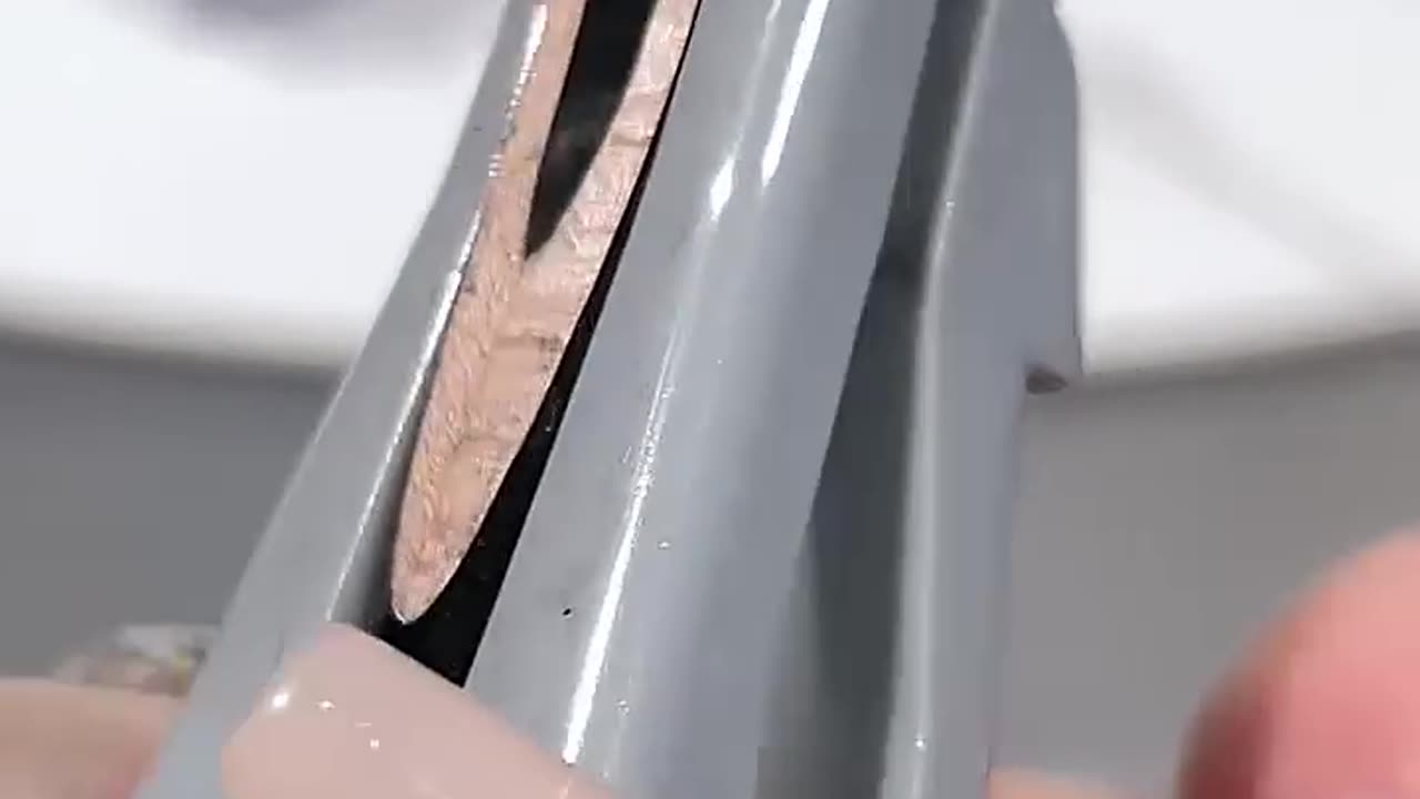 Eyebrow pencil cutting technique. ASMR video