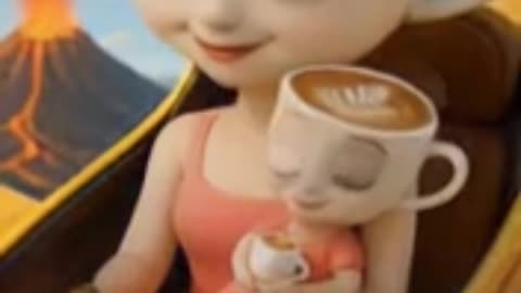 Brainrot-style Ballerina Cappuccino 😂☕