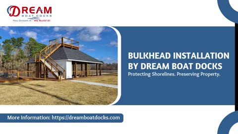 Bulkhead Installation by Dream Boat Docks Protecting Shorelines. Preserving Property.