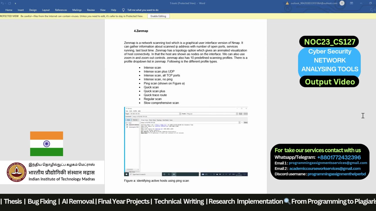 Student Work (Project) | NOC23_CS127 Network Analysing Tools | Cyber Security Project | IIT Madras