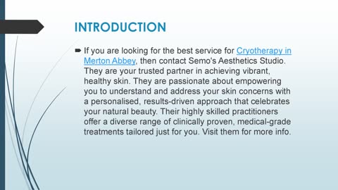 Best Cryotherapy in Merton Abbey