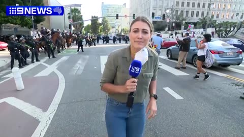 TV journalist hit with rubber bullet during LA protests