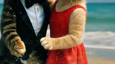 Dancing Cats by the Sea – A Purrfect Musical Moment!