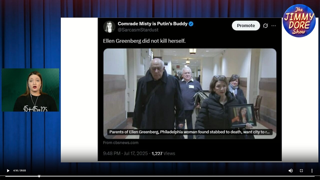 Ellen Greenberg did not kill herself▮The Jimmy Dore Show