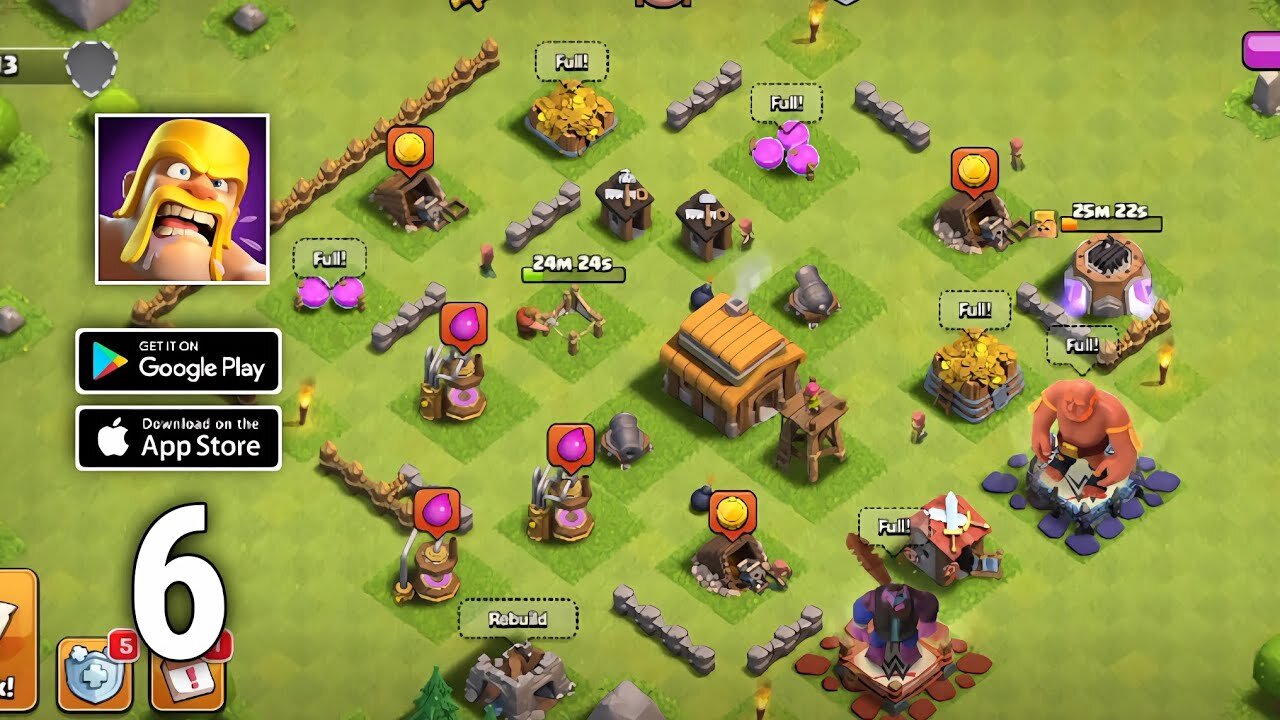Clash Of Clans Gameplay Walkthrough Part 6 (iOS, Android) I COC
