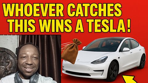 WHOEVER CATCHES THIS POUCH WINS A BRAND NEW TESLA! (UNBELIEVABLE GIVEAWAY) #tesla #bigdawstv