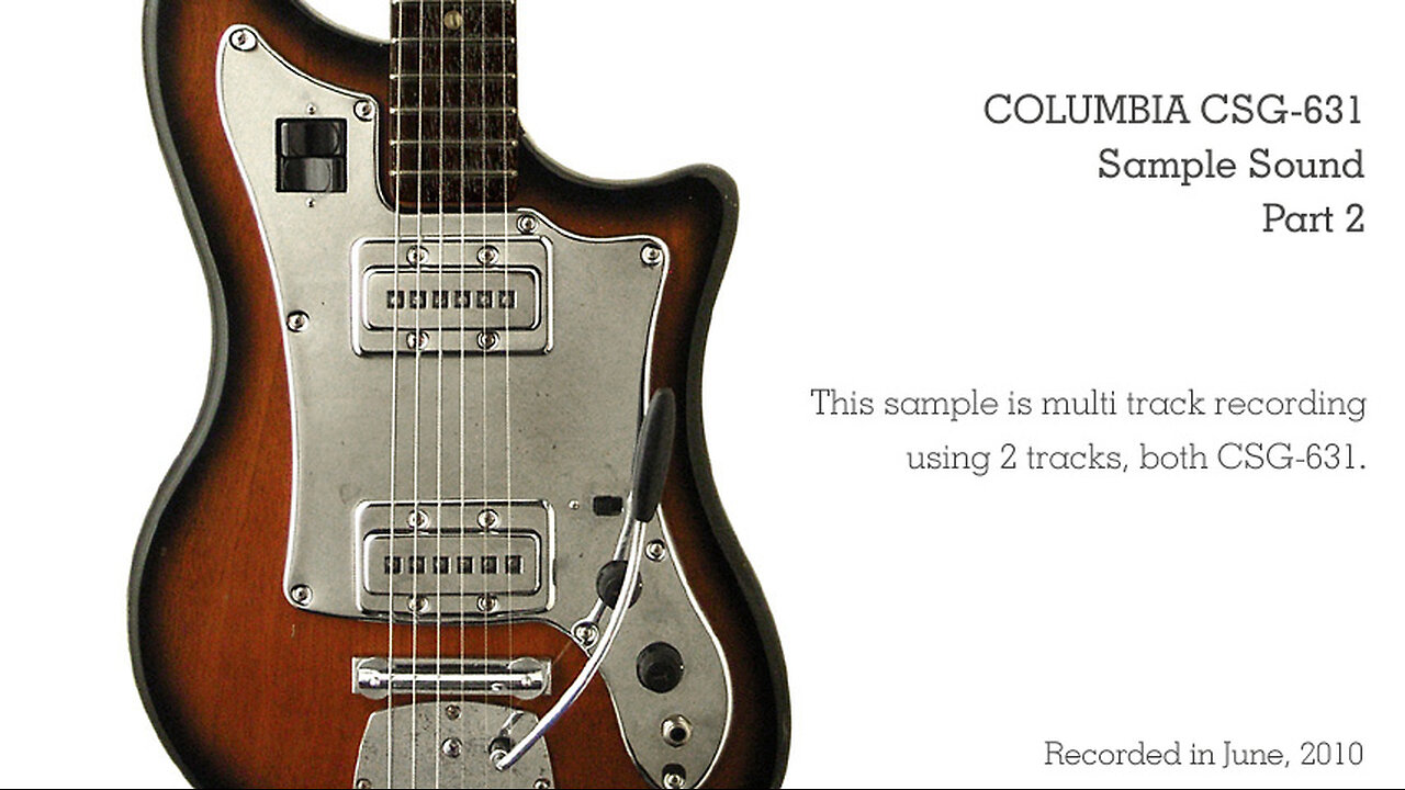 1960s Japanese guitar, COLUMBIA CSG-631 Sample Sound part 2, add. BOSS DM-2 Drlay