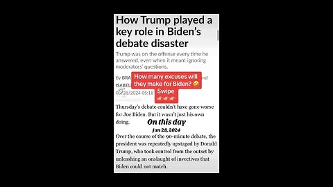 FLASHBACK: The many excuses for Biden’s disastrous debate performance…
