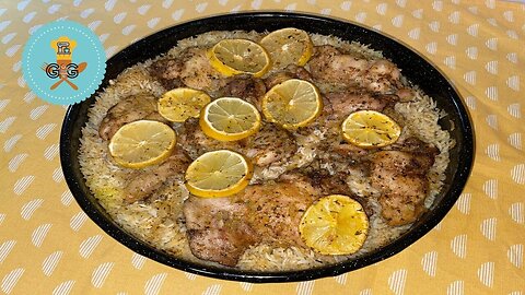 Chicken With Rice in the Oven / Κοτόπουλο Με Ρύζι Στο Φούρνο