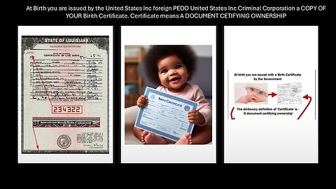 The file registration date on the birth certificate exposes the flaw & fraud in every USA contract