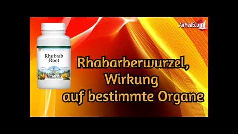 Rhabarberwurzel, Wirkung auf bestimmte Organe