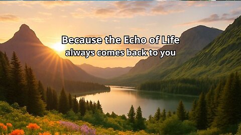 Because the Echo of Life always comes back to you.