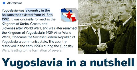 Yugoslavia in a nutshell WHAT YUGOSLAVIA WAS AND HOW MANY REMEMBERED ONE