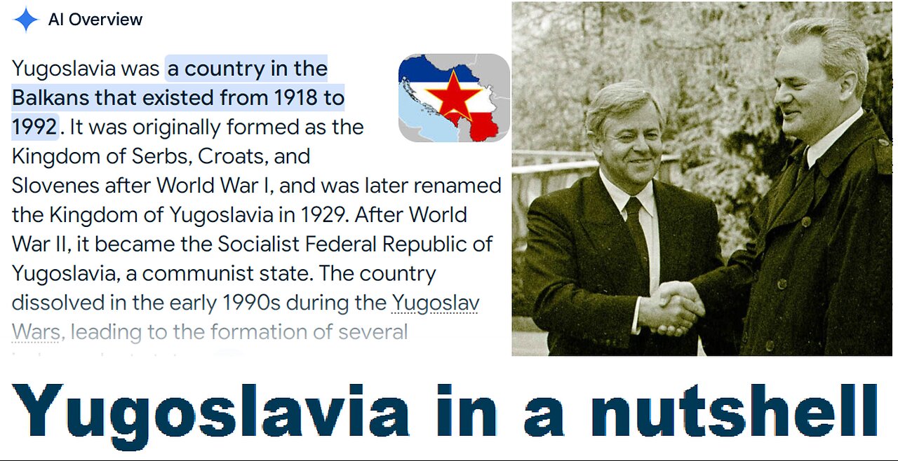 Yugoslavia in a nutshell WHAT YUGOSLAVIA WAS AND HOW MANY REMEMBERED ONE
