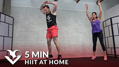 5 Minute HIIT at Home - No Equipment Cardio HIIT Workouts - Full Body Workout without Equipment