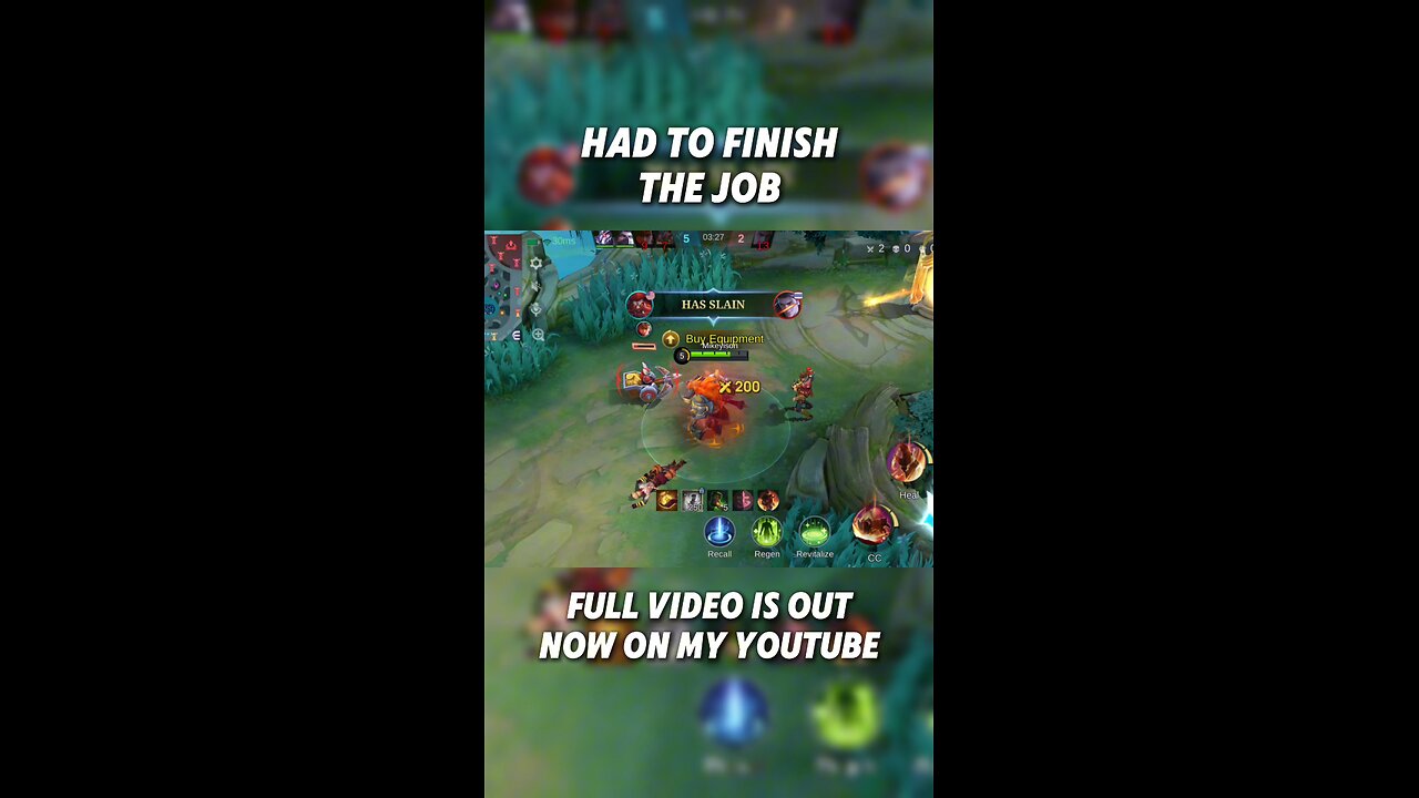 Had To Finish The Job! #mobilelegends #moba #minotaur