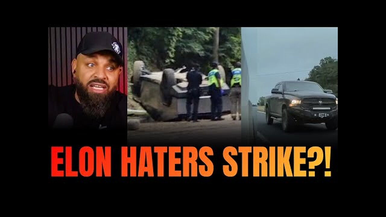 Political Road Rage ! Cybertruck Ran off Road and Flipped in Heated Dispute!