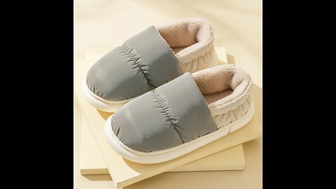 Non-Slip Waterproof Cotton Slippers