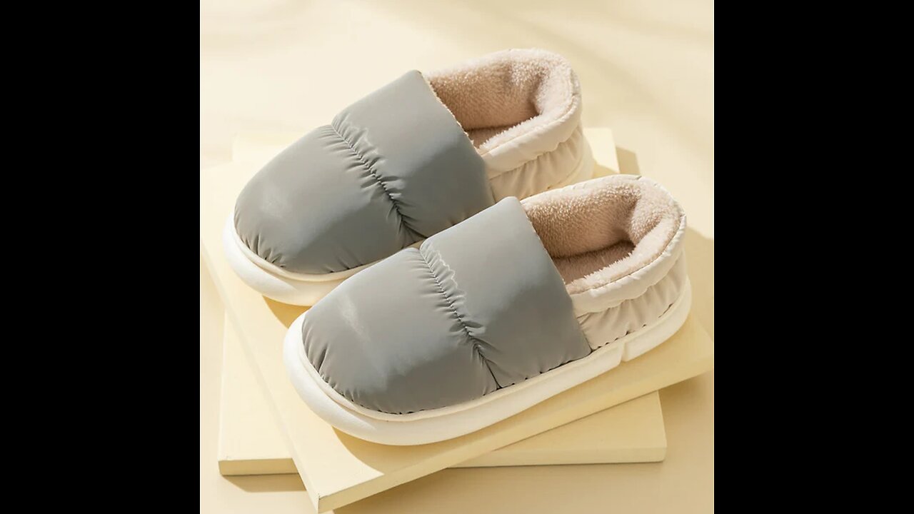 Non-Slip Waterproof Cotton Slippers