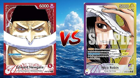 One Piece TCG Whitebeard VS Charlotte Pudding And Nico Robin!!