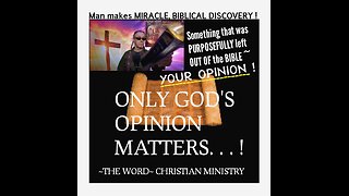 Man makes MIRACLE BIBLICAL DISCOVERY !