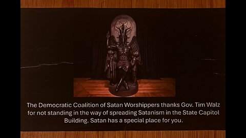 Satanic worshipers have honored Minnesota Governor Tim Walz with a plaque