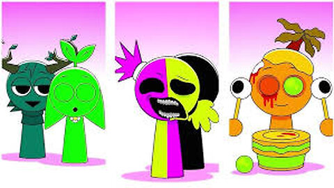 Sprunki OC Mroona and Wyrum Retake and Mili and GF Retake Phase 2 VS Phase 3 VS Phase 4 #squidgame
