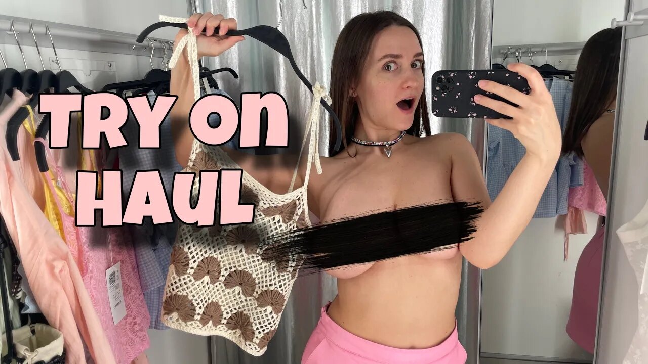 4K See Through Try On Haul Soft Glow in Sheer T-shirt
