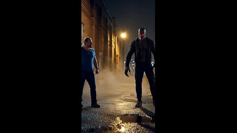 Russell Blade body slams the red-eyed monster