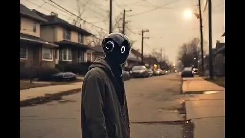 AI Robot Strolling Through the Neighborhood