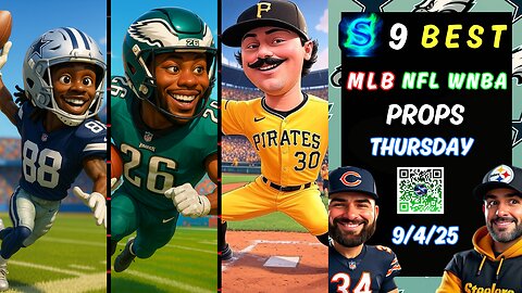 🏈 9 BEST PRIZEPICKS NFL THURSDAY NIGHT COWBOYS VS EAGLES | MLB PROPS TODAY | WNBA | 9/4/25