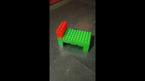 making bed with building blocks for kids