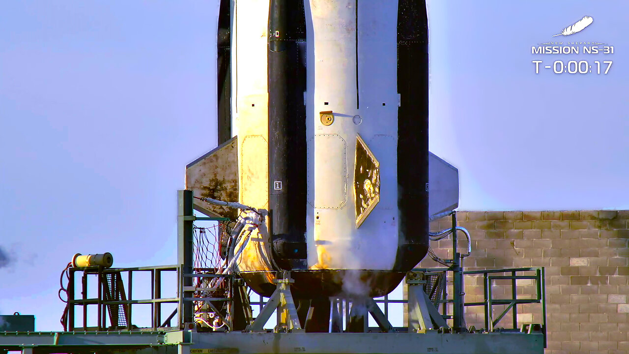 April 14, 2025 at 13:30 UTC: Blue Origin's NS-31 mission departs from the Corn Ranch spaceport.