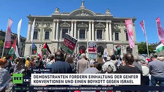 Demonstranten in Genf werfen der Schweizer Regierung Mitschuld am Gaza-Krieg vor