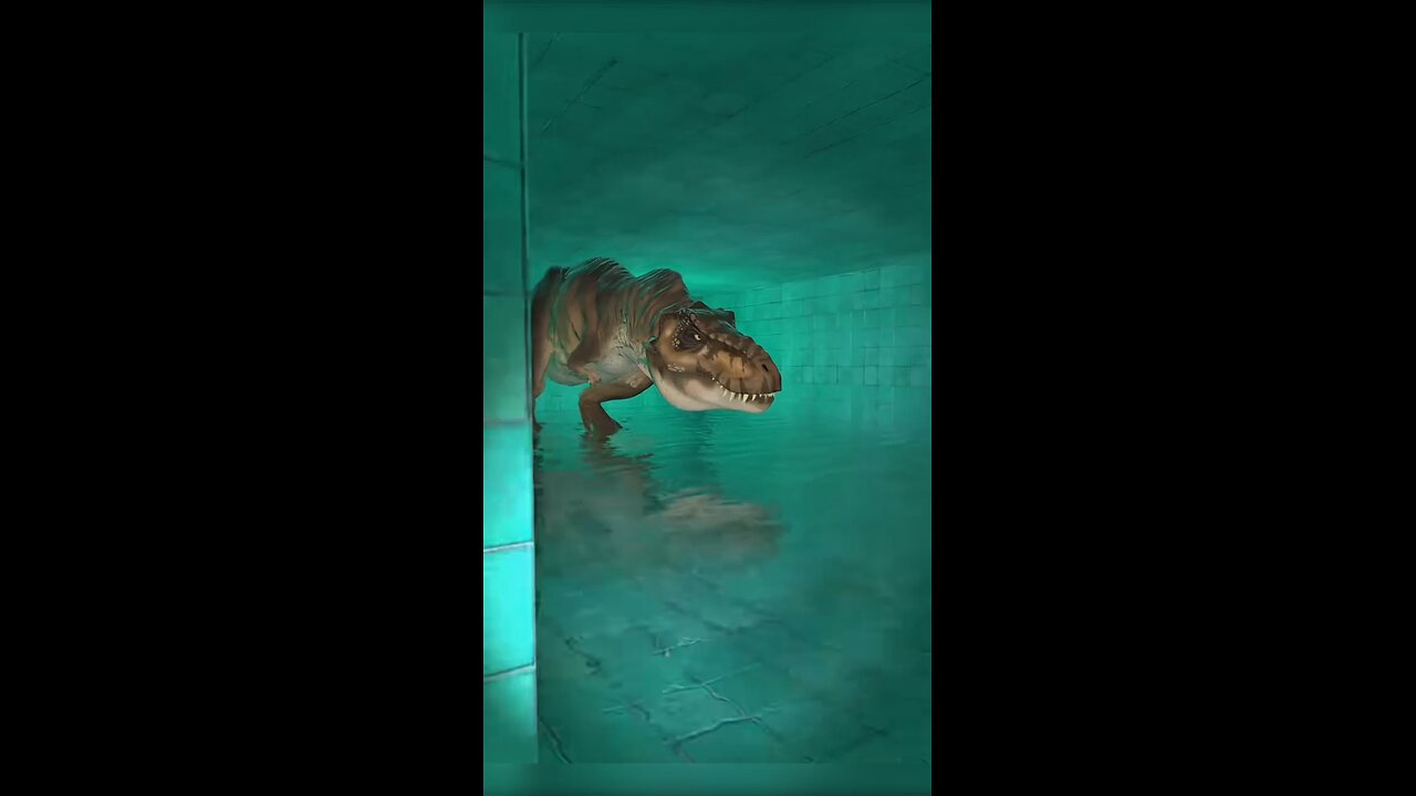 Escape from a T-Rex in backroom