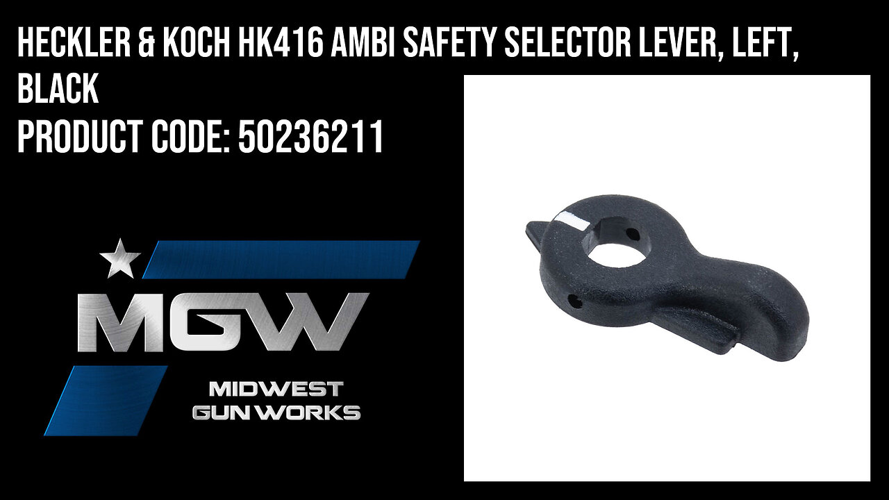 Heckler & Koch HK416 Ambi Safety Selector Lever, Left, Black - 50236211