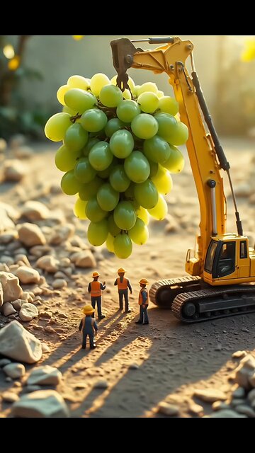 Ai generated tiny Miniature man working