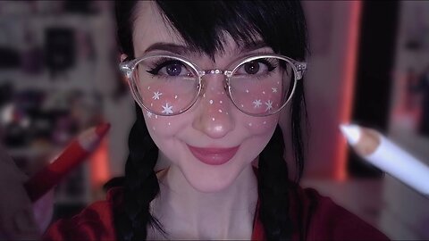 Asmr Drawing Little Things On Your Cute Face Christmas Party