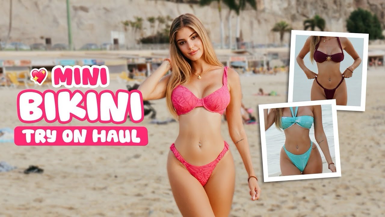 TRYING ON MINI BIKINIS IN THE CANARY ISLANDS 👙 | Try on at the beach