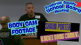 Free Speech or Disruption? Body Cam footage of Removal of Shaun Porter from FCPS Board Meeting