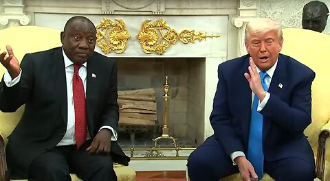 Trump Ambushes South Africa's Leader About the White South African's 😏🤨🤐