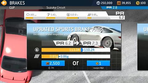 Playing Real Racing #1 doing upgrades